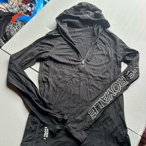 Mons royale toBlack Graphic Sleeve Hoodie